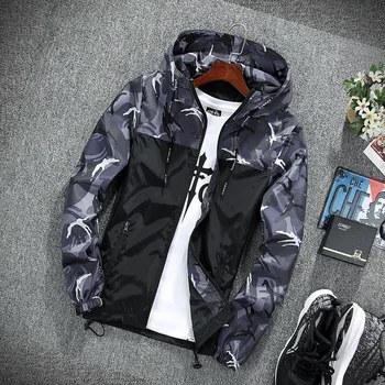 

2020 Men's wear casual camouflage jacket. of Slim handsome spring autumn casual solid color large size baseball clothes