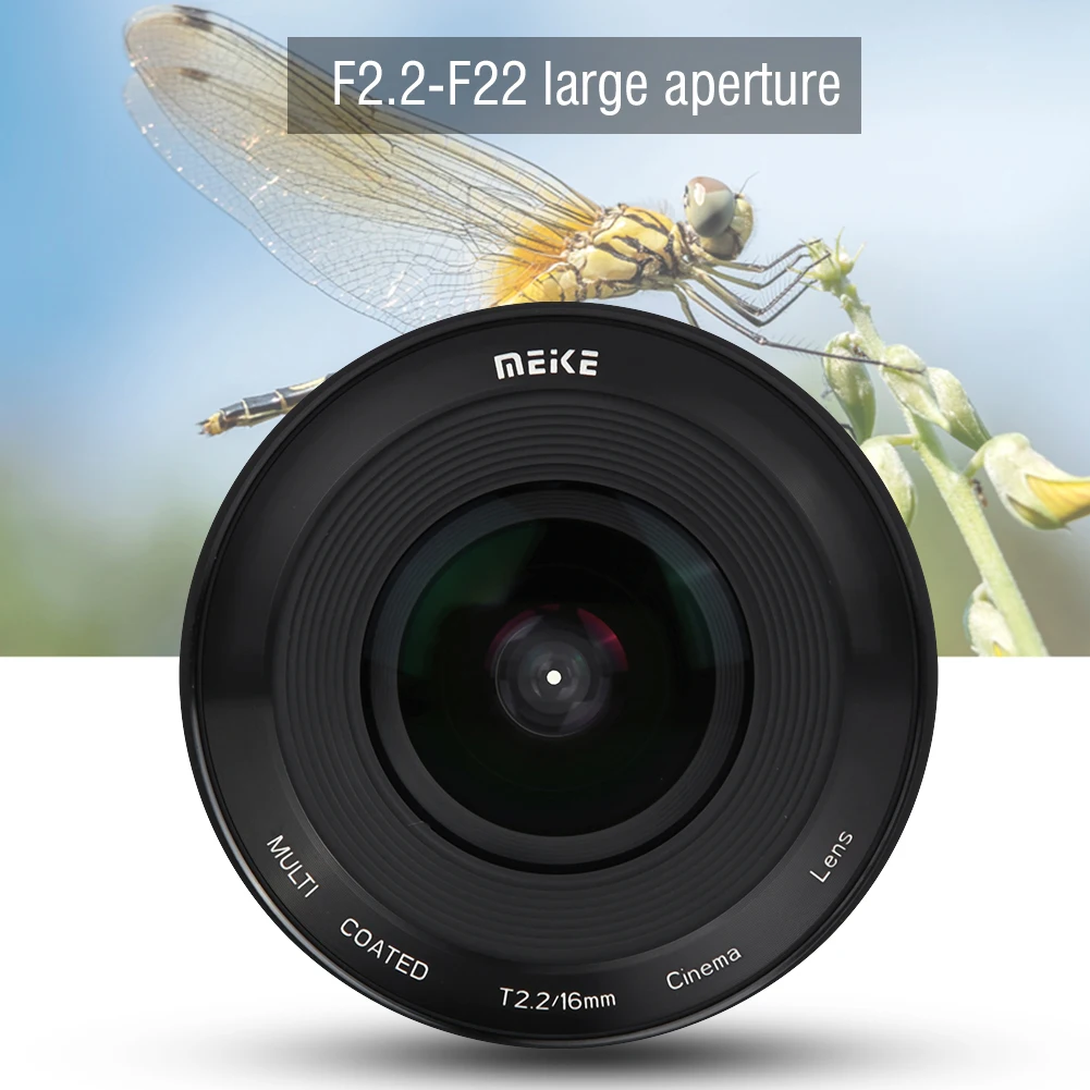 Meike 16 мм T2.2 объектив с ручным фокусом для Olympus M4/3 крепление беззеркальных объективов для камеры