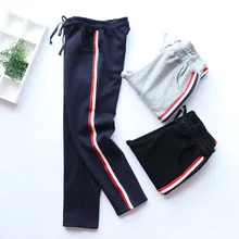 Новинка; сезон осень-зима; стильная детская одежда; детские бархатные спортивные брюки; женские теплые длинные брюки с наклейками для больших детей