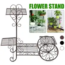 European New Iron 4 Layers Flower Stand Indoor Multi-story Flower Stand Rack Floor-standing Balcony Flower Pot Shelves