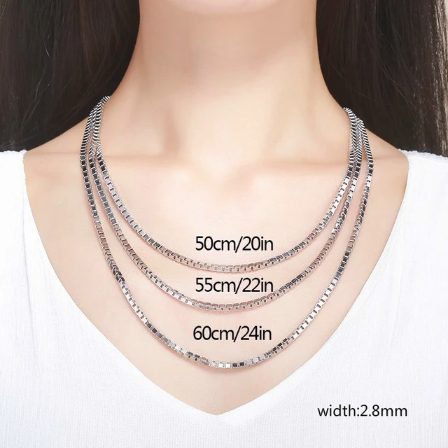 925 Oxidized Textured Elongated Sterling Silver Chain Necklace for Men