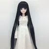 BJD sd 1/3 1/4 1/6 1/8 1/12 doll wig high temperature fiber heat resistant wire long straight bangs doll hair ► Photo 3/6