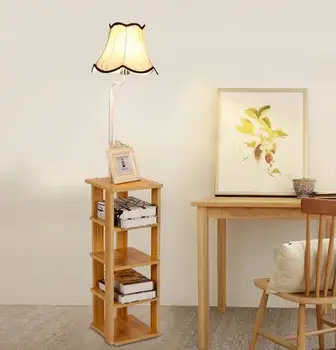 

Simple modern bookshelf desk sofa coffee table light bedroom living room bedside table lace LED floor lamp TA928322