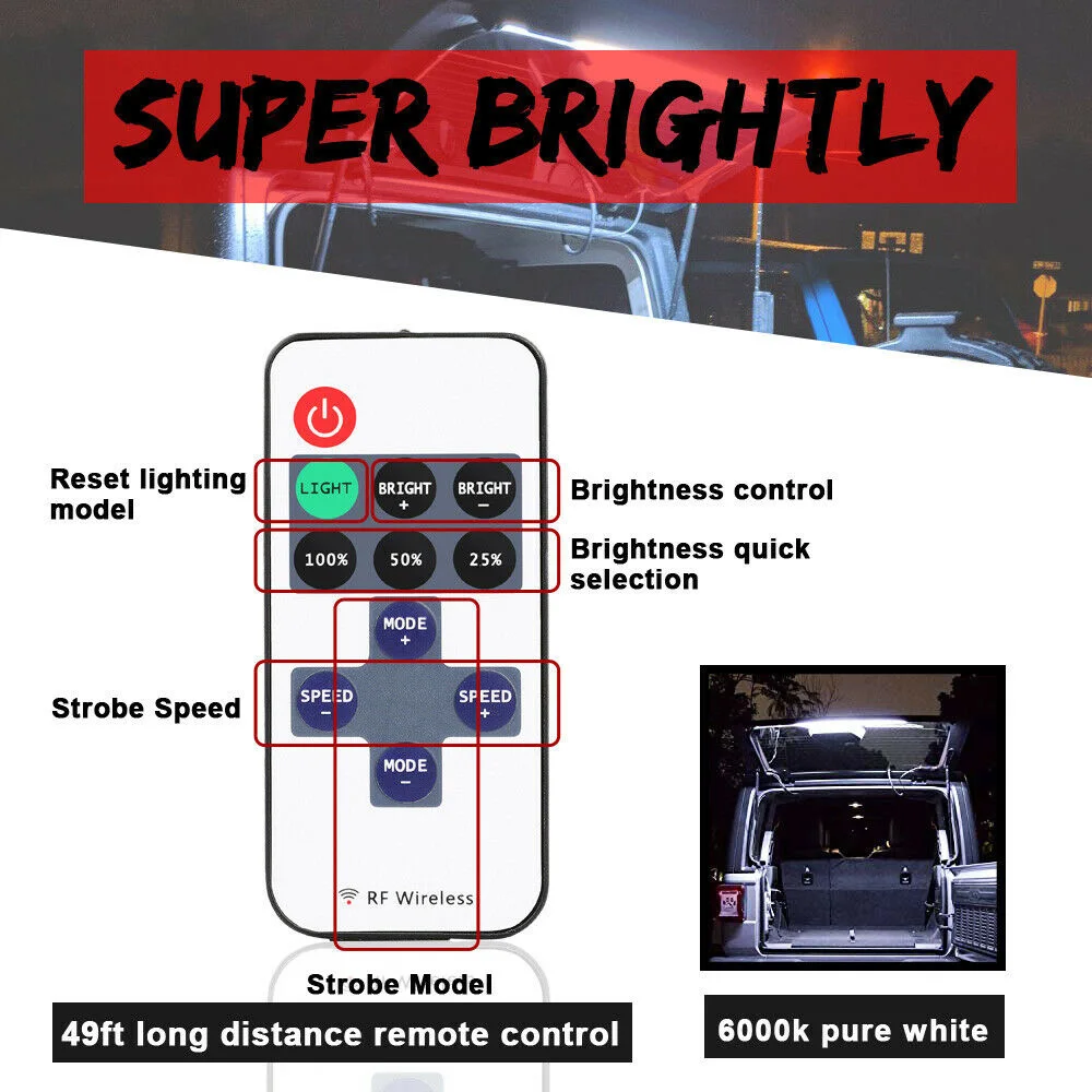 For Jeep Wrangler TJ JK 2007-2019 LED Tailgate Light Trunk Rear Tail Lamp 12V Car Luggage Compartment Bulb Interior Accessories For Jeep Wrangler TJ JK 2007-2019 LED Tailgate Light Trunk Rear Tail Lamp 12V Car Luggage Compartment Bulb Interior Accessories