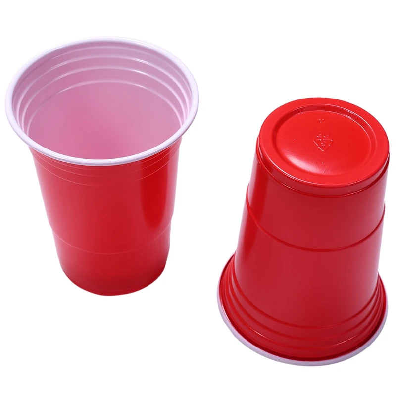 100pcs / Set Of 450ml Red Disposable Plastic Cup Party Cup Bar Restaurant  Supplies Houseware Househ