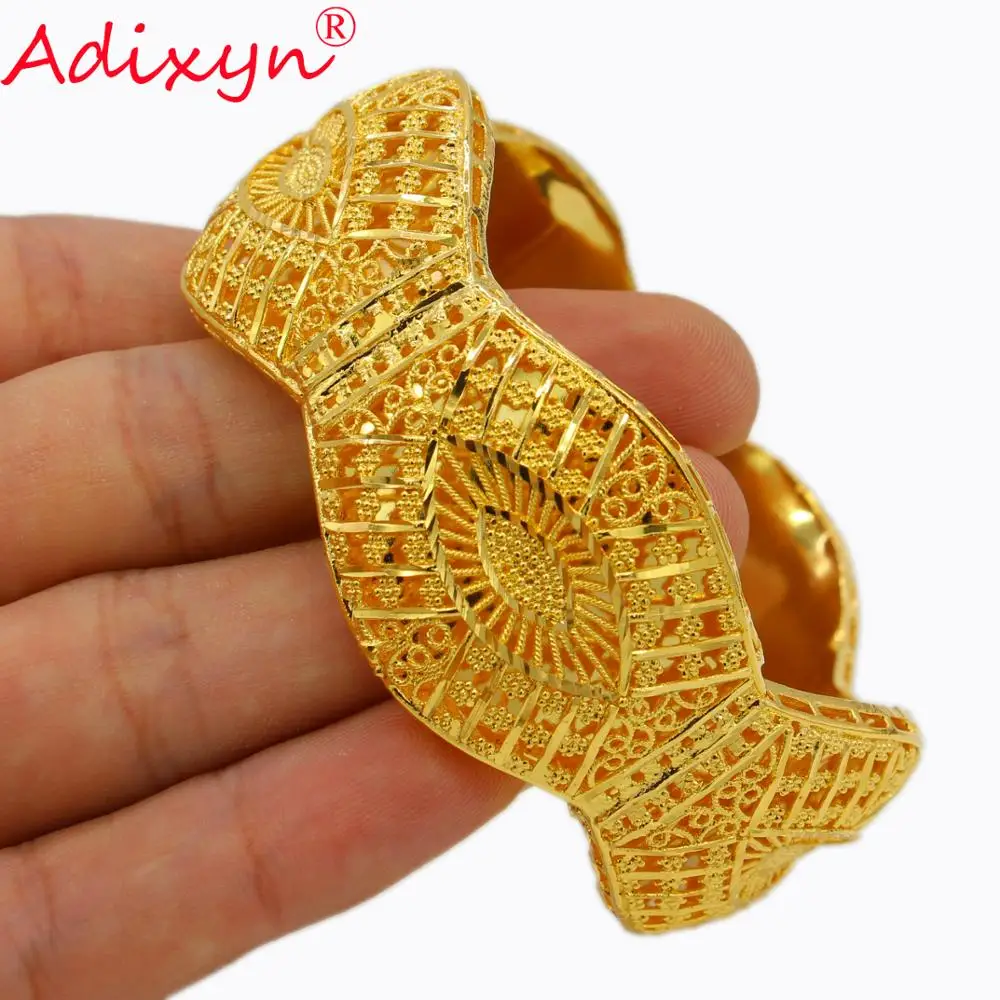 Adixyn(можно открыть) Браслеты "Дубай" Для Женщин золотой цвет браслеты Африканский Ближний Восток Свадебные украшения подарки N10272