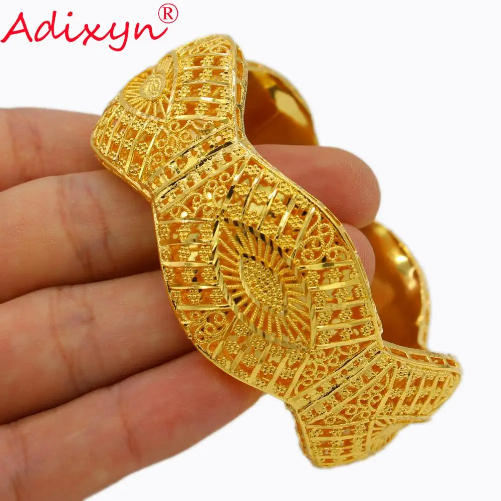 Adixyn (можно открыть) Браслеты &quotДубай&quot Для Женщин золотой цвет браслеты