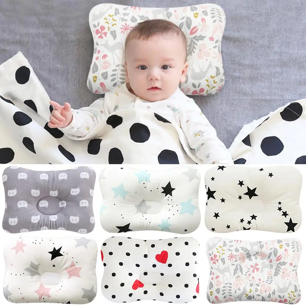 Muslin Head Protection Cushion Pillow Animal Printed Cotton Pillows Newborn Baby Pillow Sleeping Shaping Pillows Protect Head