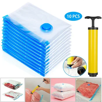 

Cloth Storage Transparent Vacuum Clothes Storage Bag With Hand Pump Transparent Cloth Compressed Bag Vacuum Clothes Storage Bag