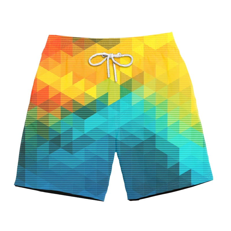 

2019 summer multicolored 3d Print Funny Print Quick Dry Short Pants Harajuku Male Mesh Short Pants Streetwear Mens shorts homme