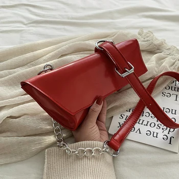 

Personality Irregular Crossbody bag 2020 Fashion New Quality PU Leather Women's Designer Handbag Chain Shoulder Messenger Bag