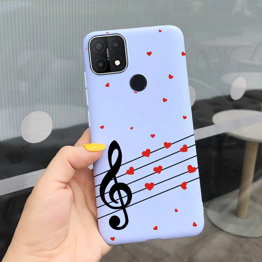 cases for oppo cell phone Couple Love Heart Case For OPPO A15 A15s A 15 Phone Case Cute Cartoon Painted Matte Bumper Soft Cover For OPPOA15s CPH2179 Funda best case for oppo Cases For OPPO
