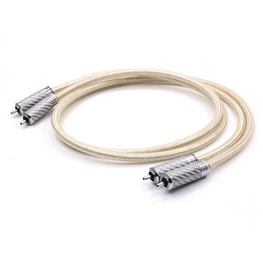 Hifi QED сигнальный кабель 6N OCC посеребренный RCA аудио с разъемом из углеродного