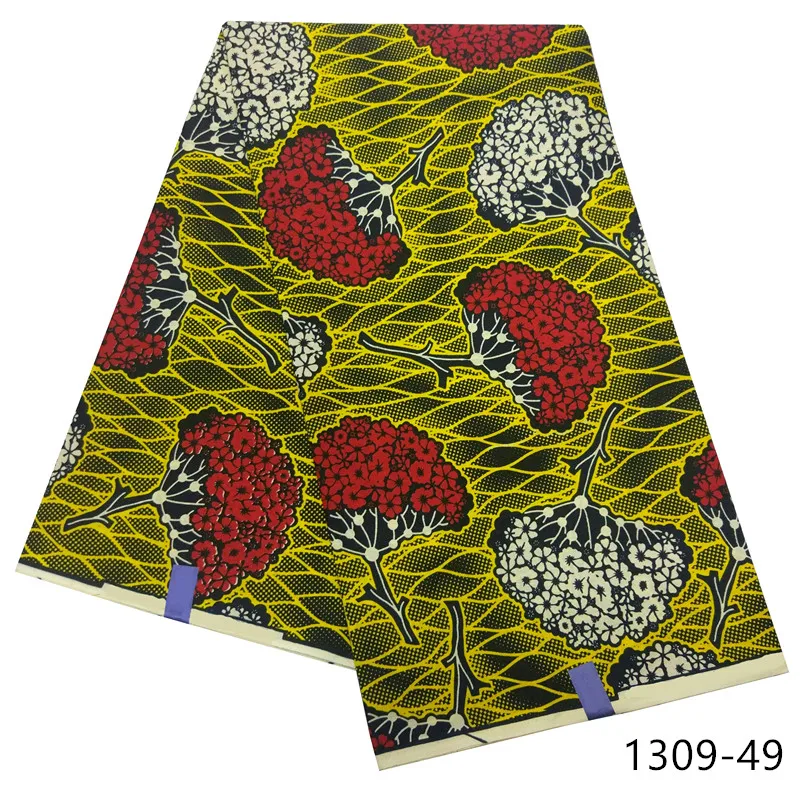 Имитация Шелкового воска материалы нигерийский шелк шифон ткань африканская ткань Анкара Высокое качество воск принты ткань 1309