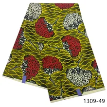 Имитация Шелкового воска материалы нигерийский шелк шифон ткань африканская ткань Анкара Высокое качество воск принты ткань 1309