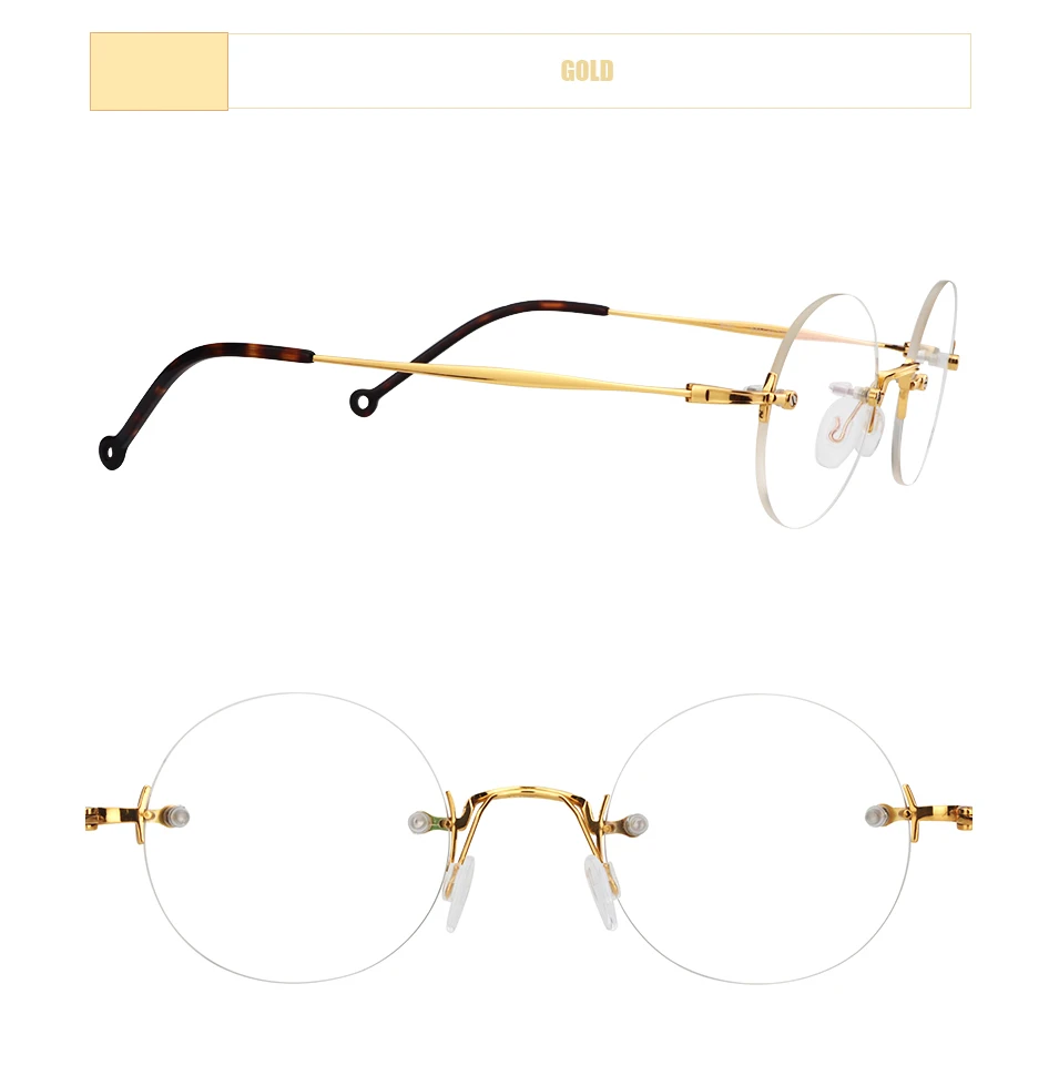 Титановые очки без оправы, женские очки для близорукости, оптические оправы для мужчин, новые винтажные овальные очки