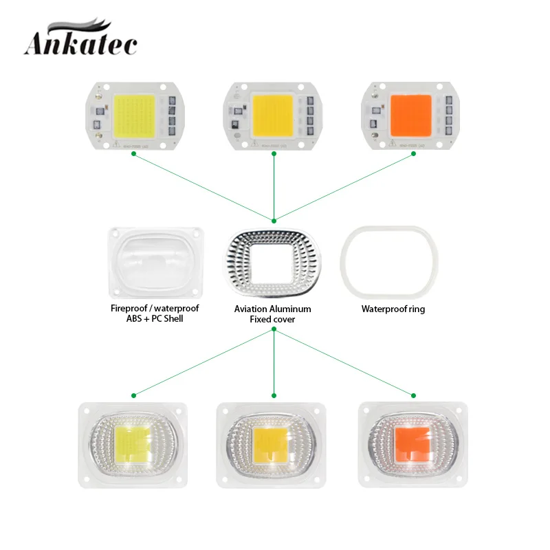 LED Lens 25*25mm LED Diodes Lamp For 10W 20W 30W 50W Convex Reflector Collimator For DIY