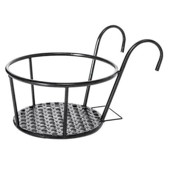 

Balcony Hanging Window Basket Railing Flower Pot Holder Rack Iron Metal