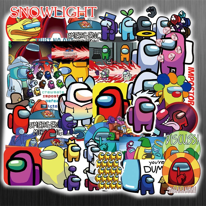 10/30/50 pcs/pack Cartoon Game Among Us PVC Waterproof Stickers For Laptop Luggage Children Toy Motorcycle Skateboard Motorcycle