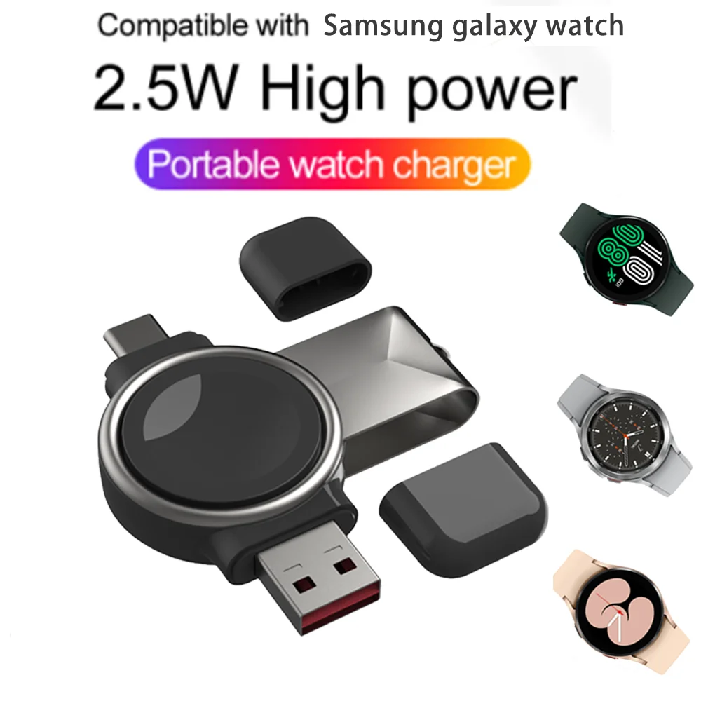 New Samsung Galaxy Fast Charger Galaxy Watch 3/4 Active 1 2 Magnetic Fast Charging 40/41/40mm Samsung Watch Power Supply Adapte smart band charger