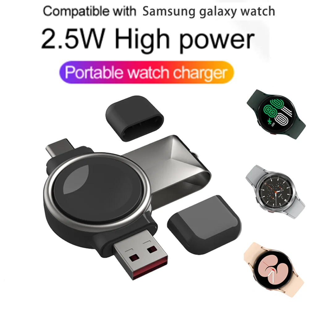 Новое быстрое зарядное устройство для Samsung Galaxy Watch 3/4 Active 1 2 магнитное 40/41/40 мм