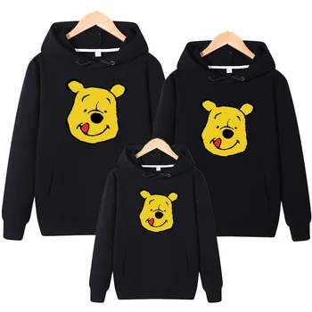 

Family Matching Outfits Mommy Daddy Kid Son Baby T-Shirt Shirts Family Clothes Child Winnie the Pooh hoodie Photography