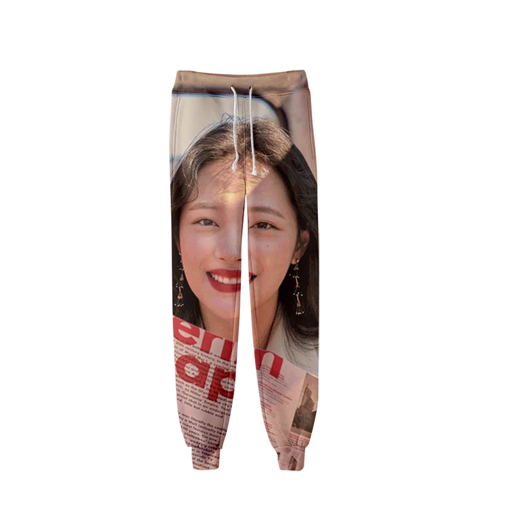 3D Sulli популярные повседневные женские новые певицы луч брюки осень и зима 3D девушки брюки Мода Хип-Хоп пот брюки