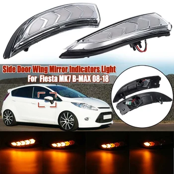 

Car Rearview Mirror Light LED Dynamic Turn Signal Lights Indicator for Ford Fiesta MK7 B-MAX 2008-2018 Clean