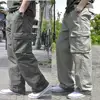 Large Size summer Men Cargo Pants Cotton Pocket Big size 8XL 9XL 3XL Summer Autumn Loose army green Casual Safari Style Pants 3