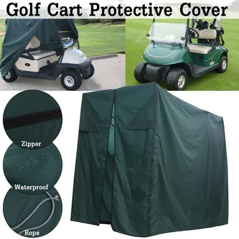 

Waterproof 420D Oxford Cloth PVC Golf Car Cart Dust Cover Rain Passenger For Club Car Classic Accessories Golf Roof Enclosure