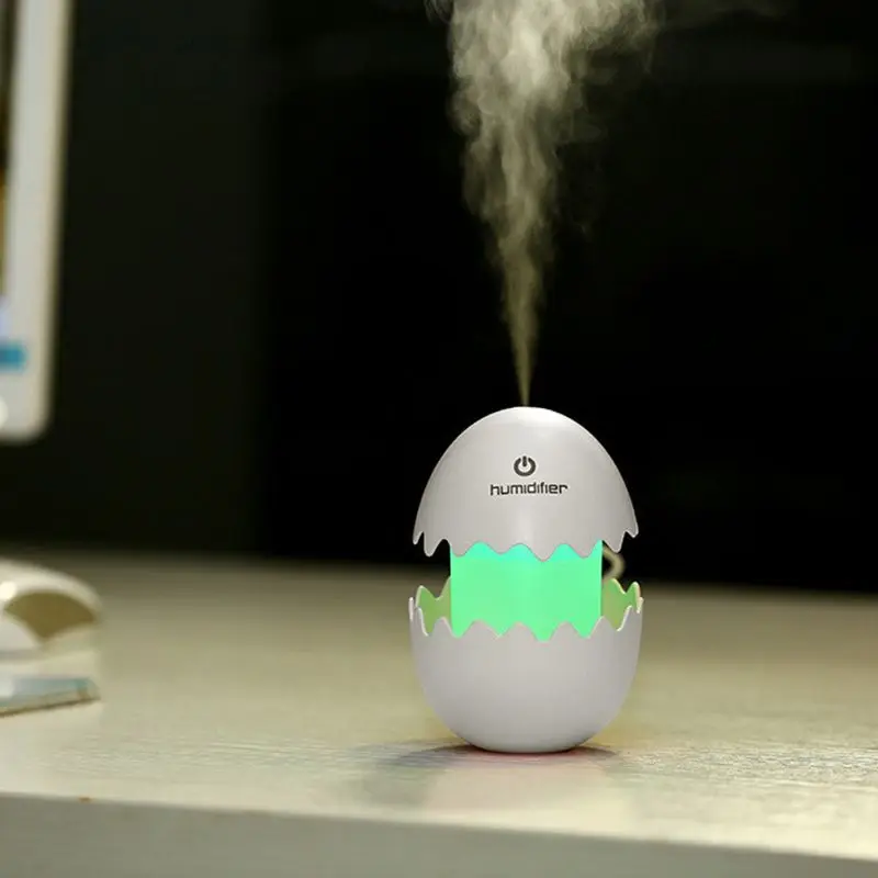 

Egg Shape 100ml Ultrasonic Air Humidifier Aroma Essential Oil Diffuser with LED Night Light for Office Home Car