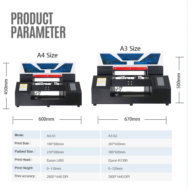 A3 Size 1440dpi Direct To Garment Printer Cotton T-shirt Printing Machine  With Xp600 Head - Printers - AliExpress