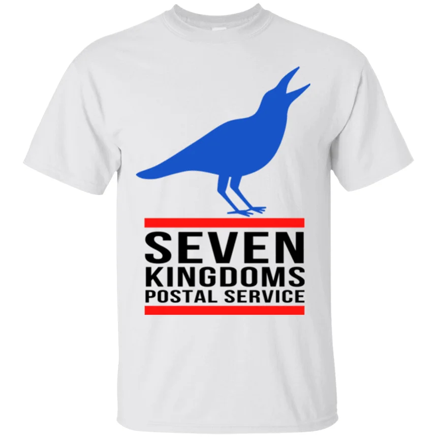 Seven Kingdoms почтовый сервис Игра престолов забавная Белая Футболка Джон снег S-6Xl