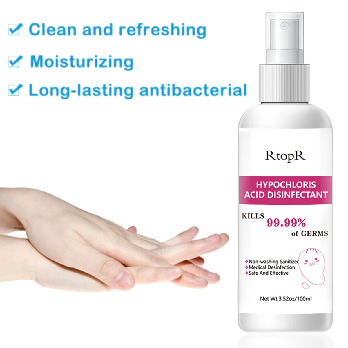 Portable 100ml Hand Skin Disinfectant Alcohol-Free Non-Washing Hand Sanitizer Hand Spray Skin Disinfectant Non-Washing Sanitizer Portable 100ml Hand Skin Disinfectant Alcohol-Free Non-Washing Hand Sanitizer Hand Spray Skin Disinfectant Non-Washing Sanitizer
