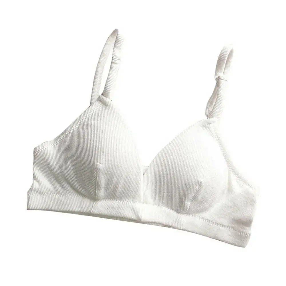 Women's Beauty Back French Triangle Bra Solid Color Thread Deep V Sexy Tube Top - Цвет: Белый