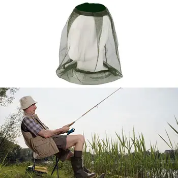 

Outdoor Fishing Cap Anti-Mosquito Bee Bug Insect Face Protection Net Mesh Hat LX9E