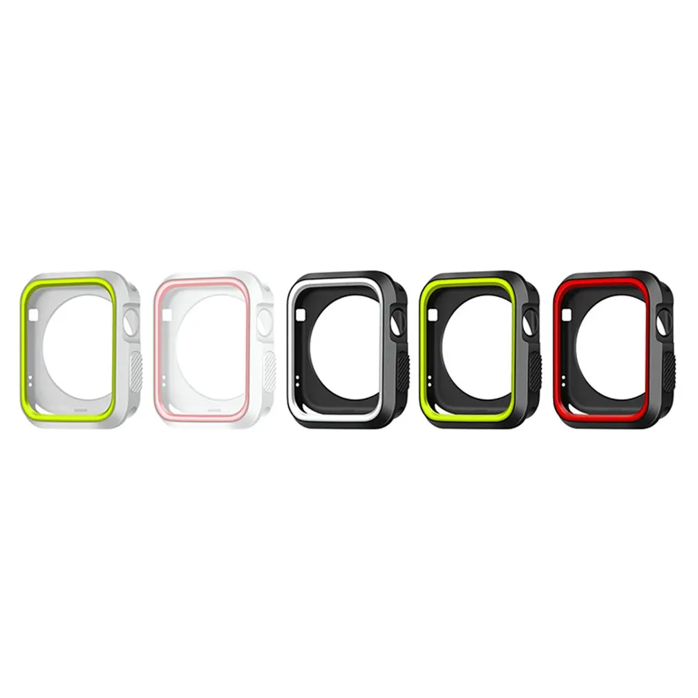 Two-Color Protective Shell Silicone for Apple watch 2/3 Protective Case Cover for Apple Watch band 42mm 38mm Color drop ship