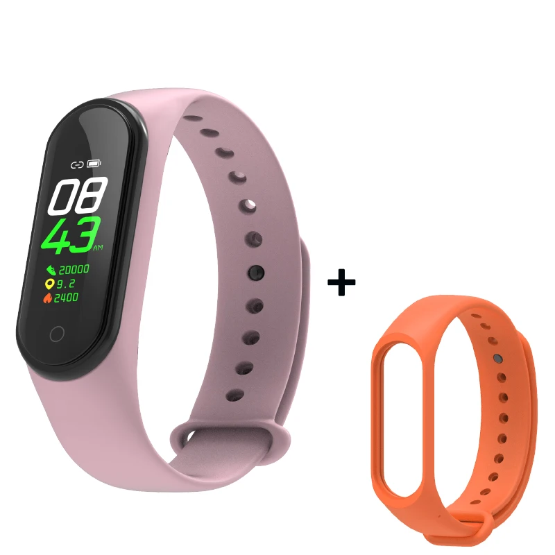 As shown30 Smart Fitness Bracelet M4 Tracker Waterproof Pedometer Blood Pressure Watch Support Multi-Languauge Wristband For Men Women Kids - Цвет: As shown30