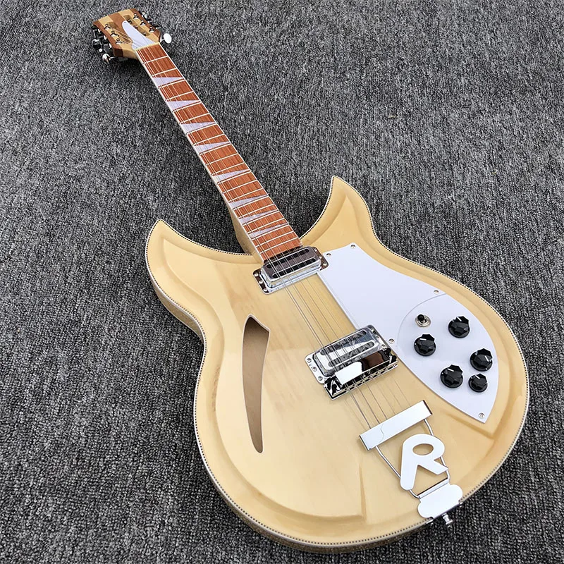 

High quality 6 String Electric Guitar, Ricken 381Electric Guitar, natural color Top free shipping