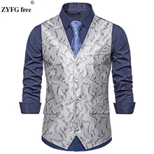 ZYFG free autumn men casual style suit vest mens Flower embroidery pattern suit vest coat Single-breasted plus size vest Tops ZYFG free autumn men casual style suit vest mens Flower embroidery pattern suit vest coat Single-breasted plus size vest Tops