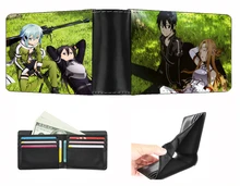 

Anime Sword Art Online wallet Men women short wallet teenagers Card Holder PU Short Zero Wallet student Coin Purse