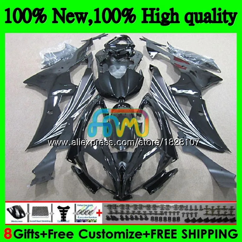No. 1 Средства ухода за кожей для YAMAHA YZF R 6 YZF 600 YZF-600 YZFR6 черный глянец 06 07 53BS. 6 YZF R6 06-07 600CC YZF600 YZF-R6 2006 2007 OEM обтекатели - Цвет: No. 1