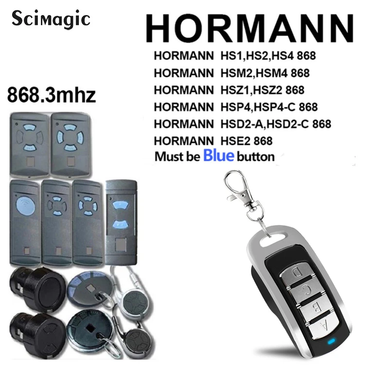 Hormann-abridor de puerta de garaje hse2 hse4, clon de control remoto para hormnan hsm4 868 hsm2 hs1 hs4 hse2 hse4 2020 nuevo