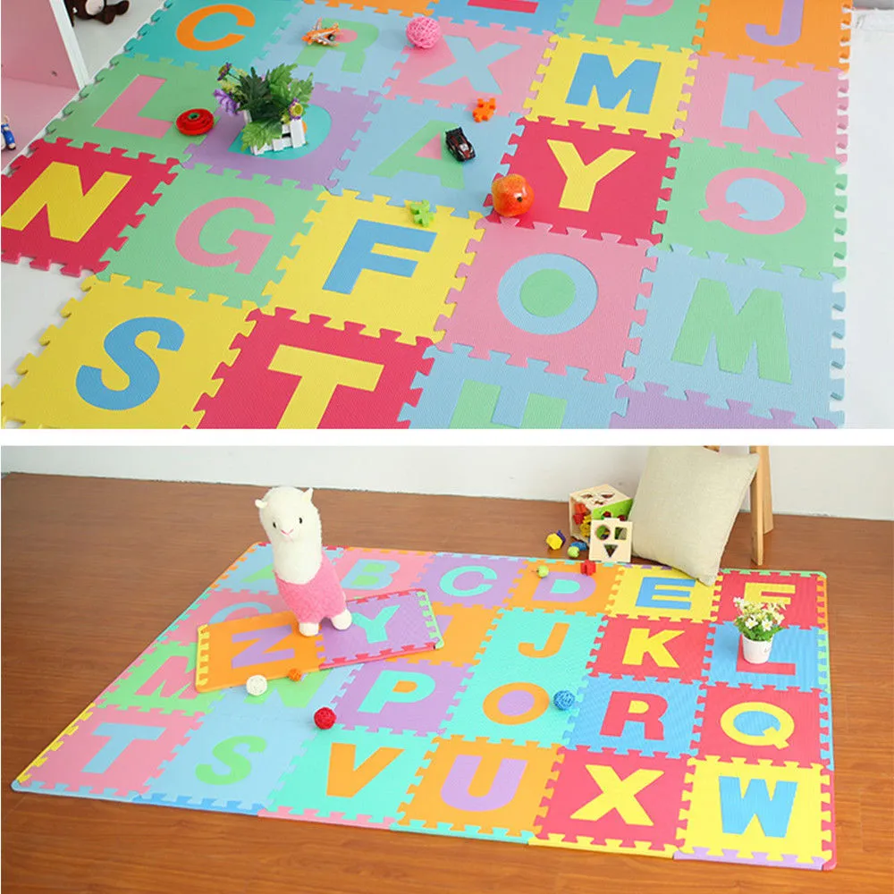 

36 pieces/sets of 3D jigsaw puzzle children's mini EVA foam letters alphanumeric floor soft educational toys baby game pad toys