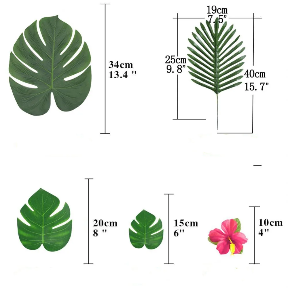 60Pcs-Set-Cheap-Plastic-Flowers-Artificial-Monstera-Leaves-Green-Plants-For-Hawaii-Beach-Theme-Party-Wedding (2)