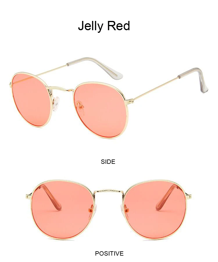 best sunglasses for big nose Retro Round Sunglasses Women Brand Designer Vintage Lady Sun Glasses Black Mirror Classic Fashion Lunette Soleil Femme rose gold sunglasses