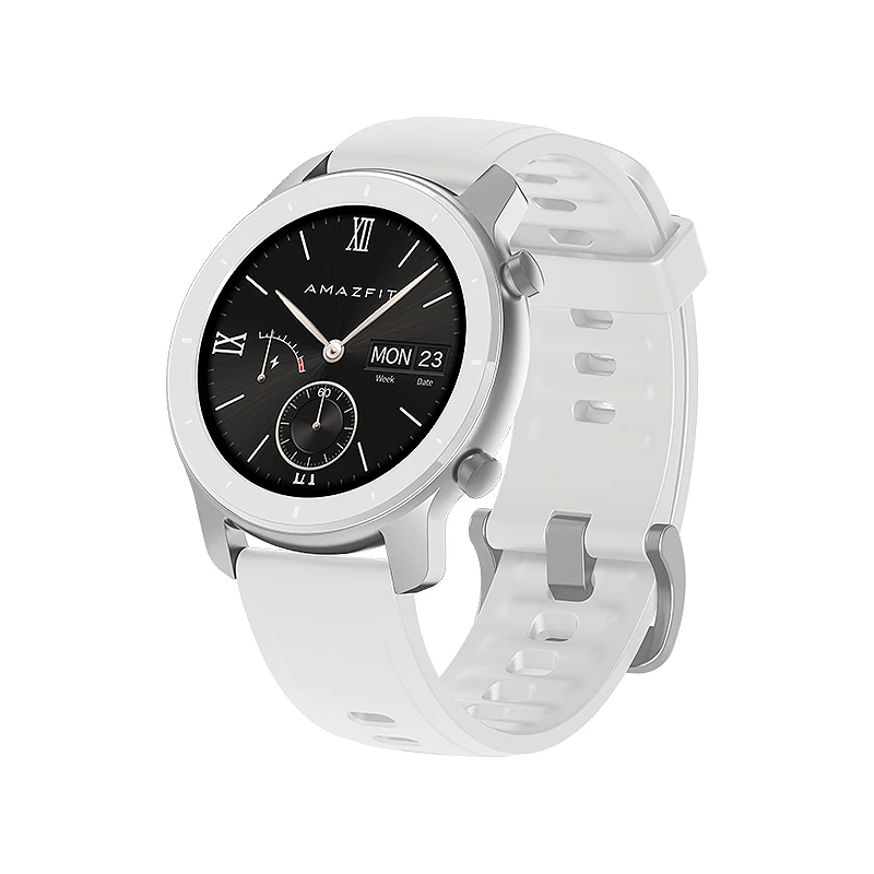 42mm White Глобальная версия Xiaomi Amazfit GTR Смарт-часы 42 мм 5 АТМ 24 дня батарея gps и ГЛОНАСС Xiaomi Смарт-часы для женщин Xiaomi часы для мужчин - Цвет: 42mm White