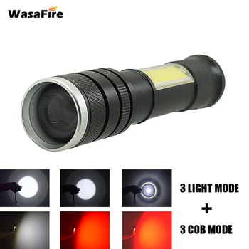 

Multifunction COB LED Flashlight XM-L T6 Waterproof 18650 Work Lamp Torch Side COB Design Portable Lantern For Camping