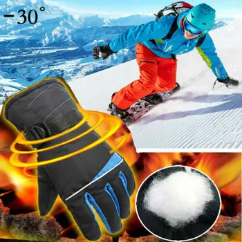

New Waterproof Fleece Ski Gloves Winter Warm Snowboard Thermal Motorcycle Snow Skiing Gloves for Men