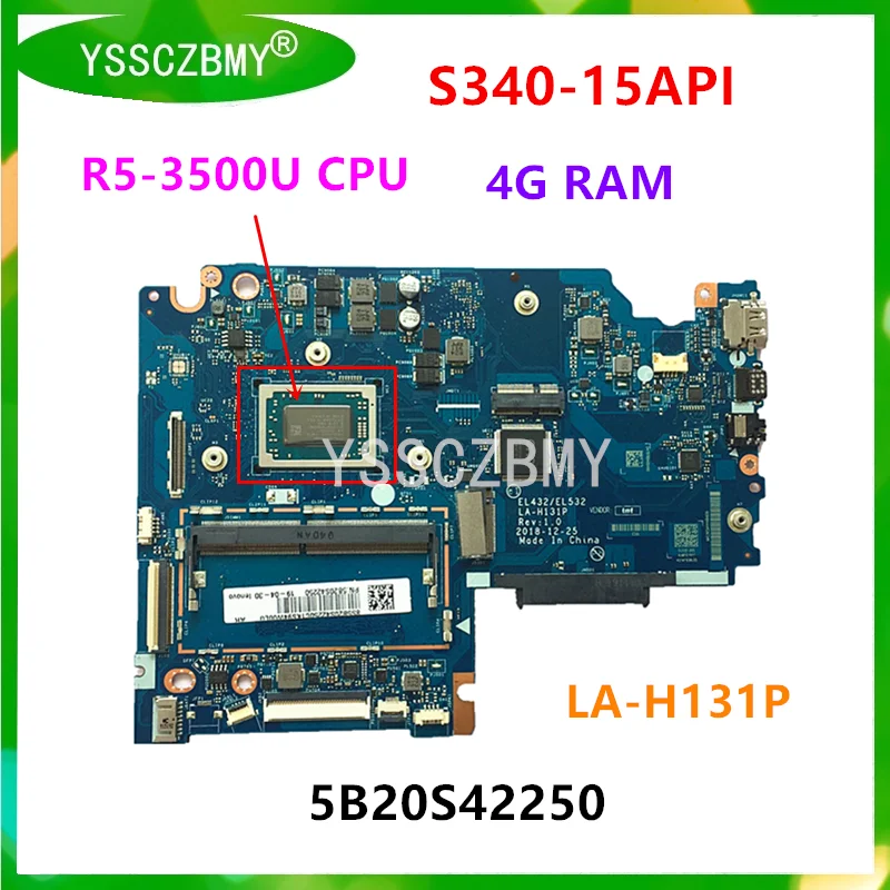 Семейная материнская плата для ноутбука Lenovo 5B20S42250 с LA-H131P CPU + 4G RAM 100% тест ОК |
